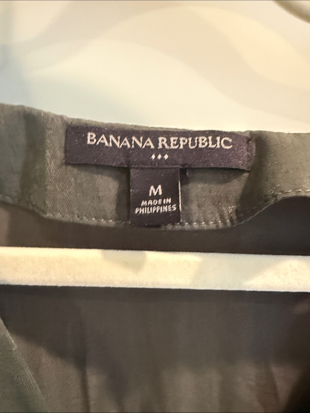 Banana Republic Factory Olive Green Wrap-Style Midi Dress - Picture 2 of 3